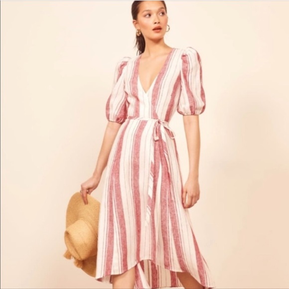 Reformation Waves Dress in Savannah Stripe Small
